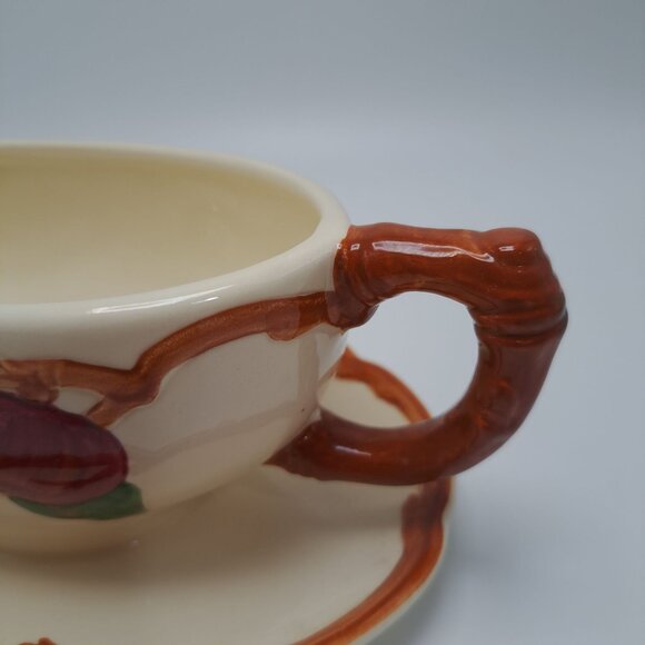 Franciscan Gladding McBean 50s Apple Gravy Boat Hand Decorated Collectible Decor - Picture 4 of 12